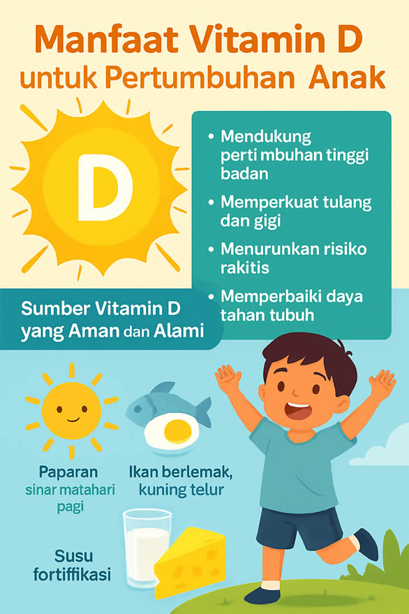 Manfaat vitamin D dan sumber vitamin D 