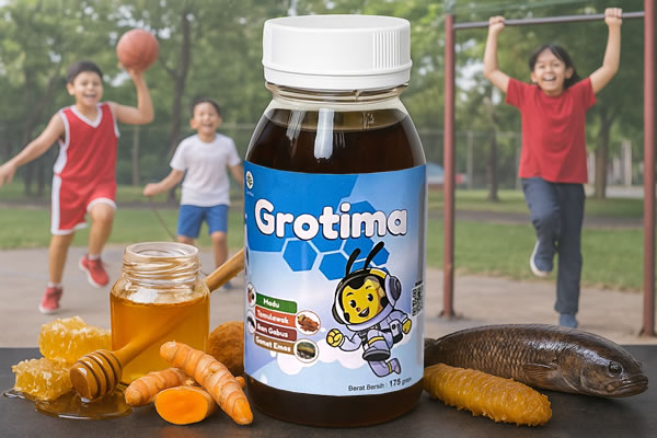 grotima dan kandungannya untuk optimalkan pertumbuhan tinggi badan anak